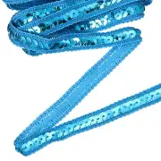 11 Yard Sequins Trim Ribbon 0.5 Inch Sequin Gimp Braid Trim, Blue