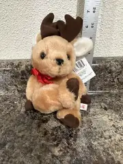 Randi Reindeer by Russ-Plush Stuffed Animal-Brown Legs Crossed-Christmas 8.5”