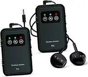 1Set Wireless in Ear Monitor System Low Latency Audio Monitoring with Transmitter Receiver Sound Multiple Channels for Studio Band Rehearsal Live Performances