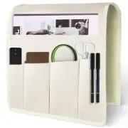 Bedside Storage Organizer, Creamy White Bedside Caddy Couch Caddy Off-white