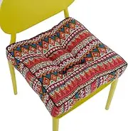 Chair Cushions Dining Chair Cushions Chair Pad Soft Polyester Fiber Chair Pad Seat Cushions for Dining Room Chairs for Dining Chairs Indoor Outdoor 40x40x10cm (Red Ethnic Style)