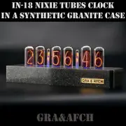 IN-18 Nixie Tubes Clock Synthetic Granite Case GPS 12/24H FREE DELIVERY 3-5 Days