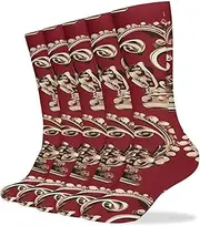 [NQHJT] Red Crown Socks for Women Men Breathable Boot Socks Warm Calf Socks for Hiking Work, Style, One Size, Style, One size