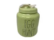 Rae Dunn 5x8in Ceramic 'Egg Hunt' Canister BB02B06006