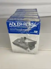 6 pack Adler Royal Black Correctable Typewriter Ribbon 232 Reorder 901232 NIB