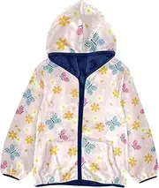 [GuoChe] Sherpa Fleece Girls Valentine's Day Cute Butterflies Pink Winter Jacket Toddler Boy Navy Blue Baby Girl Zip Up Hoodie, Valentine's Day Cute Butterflies Pink, 3 Years