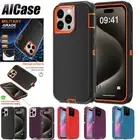 Shockproof Heavy Duty Case For iPhone 15 14 Plus 13 12 11 Pro Max Rugged Cover