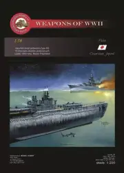 Card Paper Model Kit MODEL HOBBY Submarine I-58 free laser frames