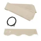 Patio Awning Fabric Replacement, Polyester Canopy with UV Protection, Ivory, ...