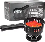 Portable Electric Hookah Charcoal Burner for Shisha Cubes - 500W Fast Heating | Stainless Steel Hot Plate | Multi-Purpose Charcoal Starter Stove for Indoor/Outdoor Camping Grill BBQ | Kitchen