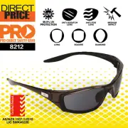 Pro Choice Mercury Safety Glasses Polarized Smoke Lenss, 8212