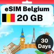 eSIM Belgium - 20 GB - 30 Days - Travel eSIM | QR code activation
