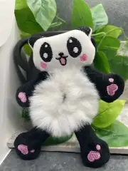 6" Cartoon Animal Plush Hair Ring Hair Tie Panda New Free Ship A2824
