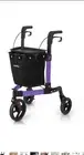 3-Wheel Rollator Walker for Senior Aluminum Foldable Rolling Walker 260LBS