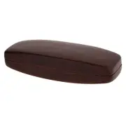 Sunglasses & Eyeglasses Case Wood Color Faux Leather Protective Hardcase