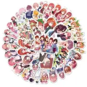 50 Sheets The Quintessential Quintuplets Stickers, Waterproof Seal Set, Goods, A