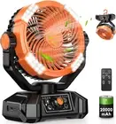 Zmirne Portable Camping Fan with LED Lantern, 20000Mah Rechargeable Battery P...