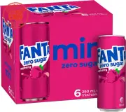 Raspberry Zero Sugar Soft Drink Mini Can Multipack 6 X 250 Ml