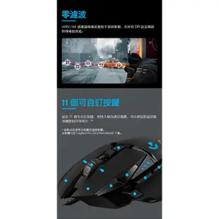 【Logitech 羅技】G502 HERO 電競滑鼠