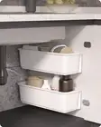 2 pcs Under Sink Organizers Pull Out Cabinet Organizer Slide Out Plastic Storage