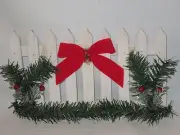 Holiday Mini Picket Fence with Festive Decorations Accessory For Byers Choice