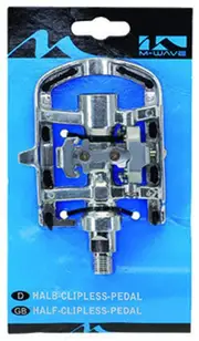 M-Wave Pedals Half Clipless Alloy Suits Shimano Cleats