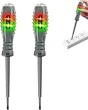 2Pcs Electrical Circuit Tester Pens - 2-in-1 High Torque Strong Magnetic Screwdriver Electricity Detector, Magnetic Screwdriver Heads, Portable Voltage Tester Screwdriver Set