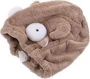 FRCOLOR Cute Cartoon Coral Fleece Hair Drying Cap Super Absorbent Quick Dry Hair Towel Wrap for Women for Bathing Spa Makeup Application Versatile Design