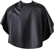 HONMEET Waterproof Hairdressing Cape with Shoulder Pads Polyester Taffeta Barber Apron for Hair Cutting and Dyeing Practical Salon Tool for Home and Use Black