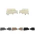 Sofa Set 2-Seater Sofa Upholstered Lounge Sofa Settee Faux Leather vidaXL