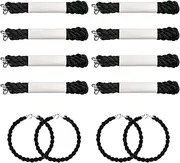 [QincLing] 20 Pieces Elastic Boot Straps Trouser Twists Leg Ties Blousing Garters with Metal Hooks for Navy Army Air Force