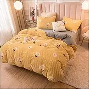 Winter Warm Soft Double Side Plush Duvet Cover Magic Velvet Thick Bed Blanket Cover Funny Cartoon Print Comforter Quilt Cover(9)
