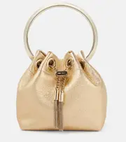 [Jimmy Choo] Jimmy Choo Bon Bon Micro leather bucket bag One Size gold