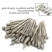 20Pcs Diamond Grinding Head Burr Bits For Dirll Rotary Tools Grit 60 Shank 3mm