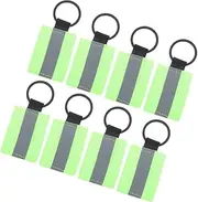EXHUMKY 8pcs High Visibility Reflective Key Holder Tags Stylish Zipper Pulls for Keychain for Men Bag Charm Keychain for Fluorescent Pendant Reflectors