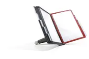 Durable A4 Sherpa Table 10 w/Display Panel Event/Reception Sign Holder Black/Red