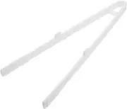 Food Tongs Heat Resistant Cooking Tongs with Built Stand for Grilling BBQ and Food Handling Versatile Kitchen Tool Nonstick Cookware White