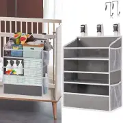 WishJazz XL Hanging Diaper Caddy Organizer for Changing Table, Crib, Playard,...