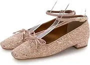 [EVOL] Evor LPK Women's 2-Way Square Ballet Pumps, Lightweight, Cushioned, 9.3 inches (23.5 cm), LPK, 23.5 cm