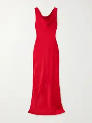 [Norma Kamali] Norma Kamali - Satin Gown - Red - x large x large Red