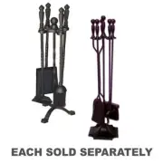 Excellent Quality Durable 4 Piece with Stand Black Finish Fire Tool Set (4.5 kg)