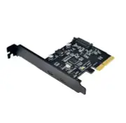 2 Ports USB3.2 Type C Gen2 10Gbps PCIe X4 Card Dual USB3.2 USB-C PCI-e Adapter