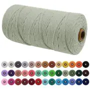Single Strand Macrame Cord 3mm x 109 Yards (328 Feet) 3mm x 109yd Bean Green