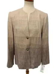 Alfred Dunner women's Blazer single breast two buttons V neck size 8