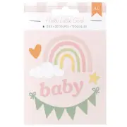 American Crafts Hello Little Girl Metal Die Set-6/Pkg 34030049