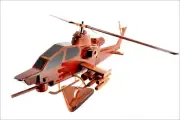 AH-1G Cobra Handcrafted Premium Mahogany Incredible Wood Display Desk Model