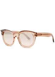 Tom Ford Tamara2 Round-frame Sunglasses - Brown Light ONE SIZE