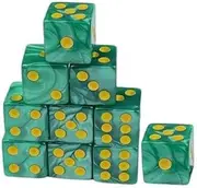 Yunhgft 4X 10Pcs Game Dices, 0.6inch Party Funny Tools, Round Corner Dice, Acrylic Dice for Table Game, Math Teaching, Board Game