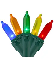 Northlight 200 Multi-Color LED Mini Christmas Lights 49ft Green Wire