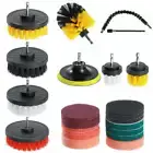 24pcs Cleaning Drill Brush Attachment Set Carpet Tile Power Scrubber Cleaner Att